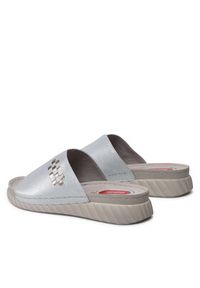 Go Soft Klapki EST-2299-02 Srebrny. Kolor: srebrny. Materiał: skóra #5