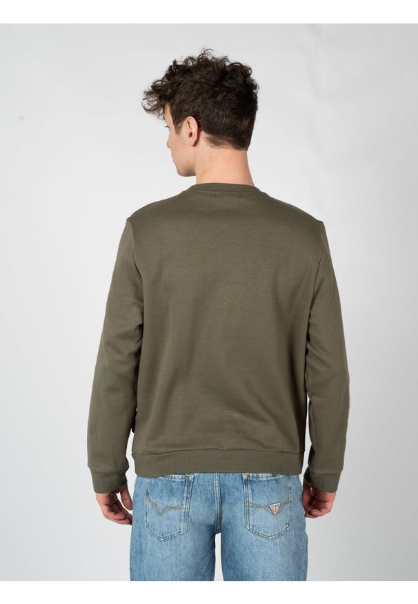 Guess Bluza "Remy" | X3GQ28K9PM0 | Mężczyzna | Khaki. Okazja: na co dzień. Kolor: brązowy. Materiał: bawełna, poliester. Długość: długie. Wzór: aplikacja. Styl: casual