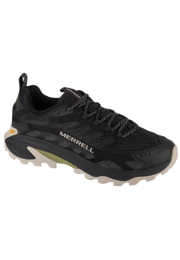 Merrell - Buty trekkingowe męskie, Moab Speed 2. Kolor: czarny. Materiał: guma, syntetyk, tkanina, materiał