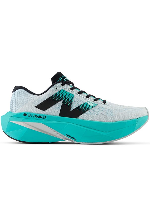 Buty męskie New Balance FuelCell SuperComp Trainer v3 MRCXLW4 – niebieskie. Kolor: niebieski. Materiał: guma, włókno, dzianina, materiał. Szerokość cholewki: normalna. Sport: fitness, bieganie