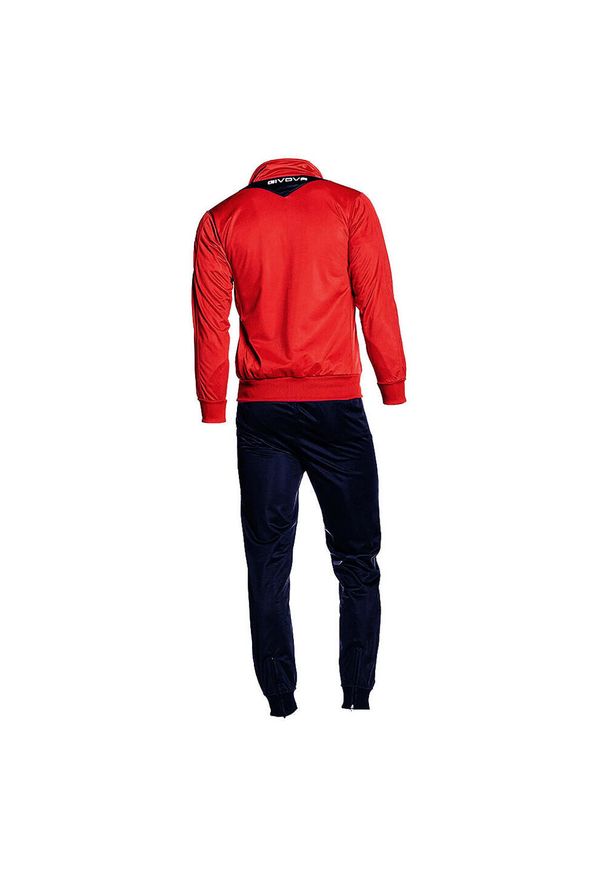 Givova - Dres Męski Tuta Visa. Kolor: czerwony, niebieski, wielokolorowy. Materiał: dresówka