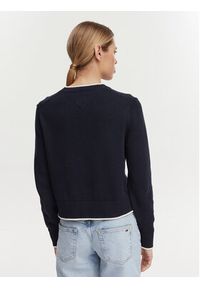 Tommy Jeans Sweter Intarsia Flag Badge DW0DW22316 Granatowy Relaxed Fit. Kolor: niebieski. Materiał: bawełna #5