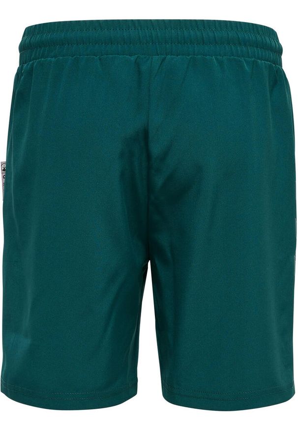 Szorty tkane dla dzieci Hummel Move Grid. Kolor: zielony. Materiał: tkanina. Styl: sportowy