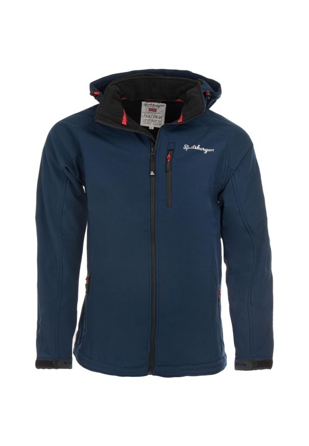 ZOOPLEMENTS - Kurtka softshell męska Spitsbergen 3-warstwowa Navy M. Kolor: niebieski, wielokolorowy, czarny. Materiał: softshell