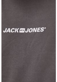Jack & Jones Bluza męska kolor szary z nadrukiem. Kolor: szary. Materiał: dzianina. Wzór: nadruk #3