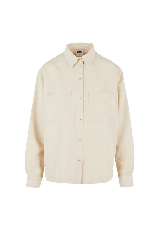 Damska oversizowa koszula z twillu Urban Classics. Kolor: biały. Styl: elegancki