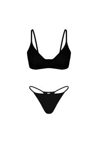 Intica - Komplet bielizny z miękkiego materiału na co dzień i okazje Kenul. Kolor: czarny. Materiał: materiał #1