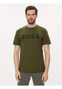 BOSS - Boss T-Shirt Thinking 1 50481923 Zielony Regular Fit. Kolor: zielony. Materiał: bawełna