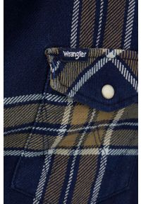 Wrangler - Koszula bawełniana. Typ kołnierza: kołnierzyk klasyczny. Kolor: niebieski. Materiał: bawełna. Długość rękawa: długi rękaw. Długość: długie. Styl: klasyczny #2
