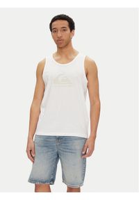 Quiksilver Tank top EQYZT08041 Biały Regular Fit. Kolor: biały. Materiał: bawełna