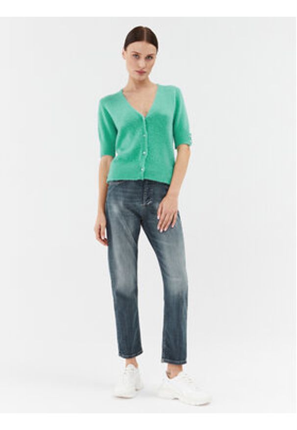 Please Kardigan M734723332 Zielony Regular Fit. Kolor: zielony. Materiał: wełna