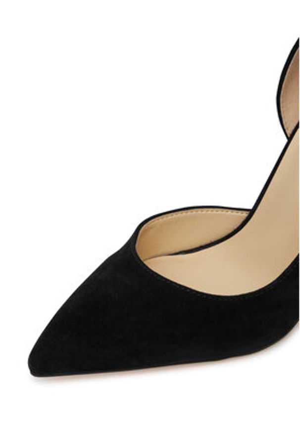 DeeZee Szpilki DZ-09A Czarny. Kolor: czarny. Materiał: skóra, zamsz. Obcas: na szpilce