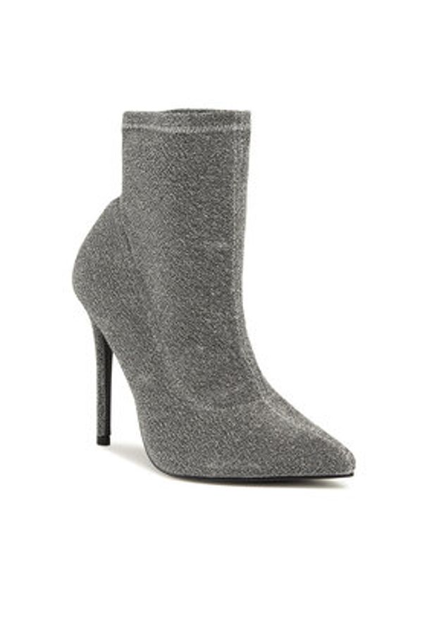 DeeZee Botki KL-HT6933-1 Srebrny. Kolor: srebrny. Materiał: materiał