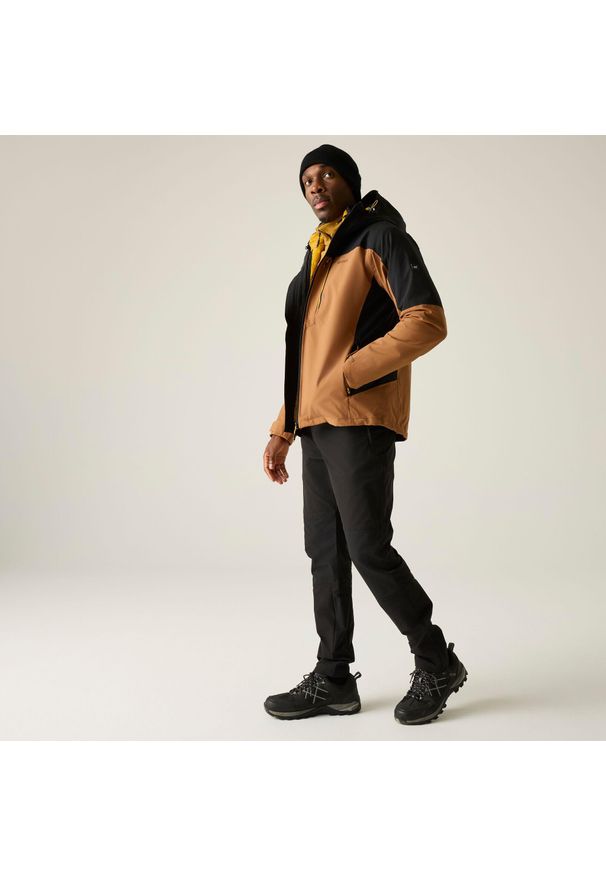 Regatta - Kurtka męska 3 w 1 Wentwood. Kolor: brązowy. Materiał: materiał, puch. Sport: turystyka piesza