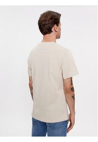 Tommy Jeans T-Shirt Essential Flag DM0DM18263 Beżowy Slim Fit. Kolor: beżowy. Materiał: bawełna