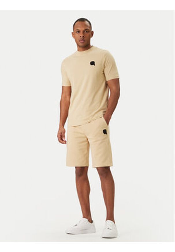 Karl Lagerfeld - KARL LAGERFELD Szorty sportowe 705118 562900 Beżowy Loose Fit. Kolor: beżowy. Materiał: bawełna. Styl: sportowy