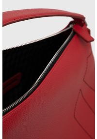Karl Lagerfeld torebka skórzana kolor czerwony. Kolor: czerwony. Materiał: skórzane. Rodzaj torebki: na ramię #3