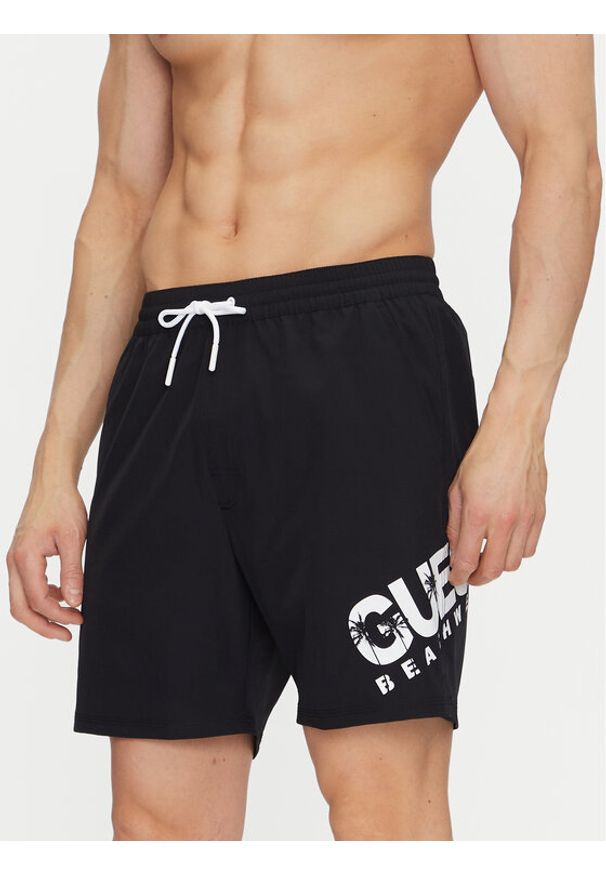 Guess Szorty kąpielowe F5GT27 WG2E2 Czarny Regular Fit. Kolor: czarny. Materiał: syntetyk