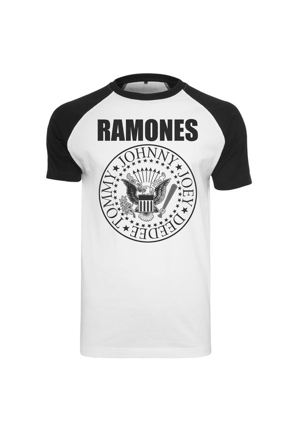 Urban Classics - Koszulka Urban Classic ramone circle raglan Koszulka. Kolor: czarny, biały, wielokolorowy. Długość rękawa: raglanowy rękaw