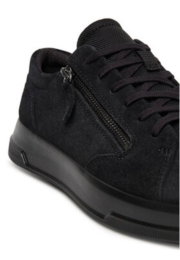 ecco - ECCO Sneakersy 22381350472 Czarny. Kolor: czarny. Materiał: zamsz, skóra