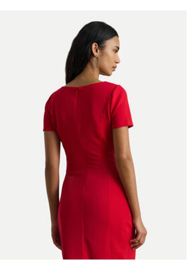 Lauren Ralph Lauren - LAUREN RALPH LAUREN Sukienka koktajlowa 253P08759002 Czerwony Slim Fit. Kolor: czerwony. Materiał: syntetyk. Styl: wizytowy