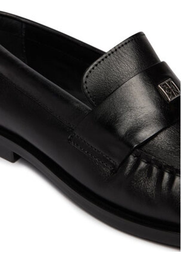 Calvin Klein Lordsy Round Loafer Lth HW0HW03031 Czarny. Kolor: czarny. Materiał: skóra