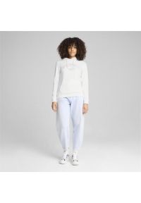 Puma - Damska bluza z kapturem ESS+ LOGO LAB PUMA White. Typ kołnierza: kaptur. Kolor: biały