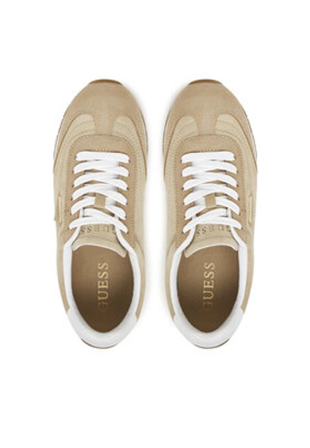 Guess Sneakersy FLJJO2 LEA12 Beżowy. Kolor: beżowy. Materiał: materiał