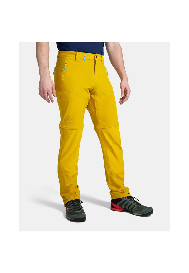 Męskie spodnie outdoorowe Kilpi HOSIO-M. Kolor: żółty. Materiał: nylon