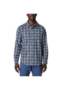 columbia - Męska koszulka turystyczna Columbia Silver Ridge Utility Lite Plaid z długim ręk. Kolor: niebieski. Materiał: poliester. Długość rękawa: długi rękaw. Długość: długie #1