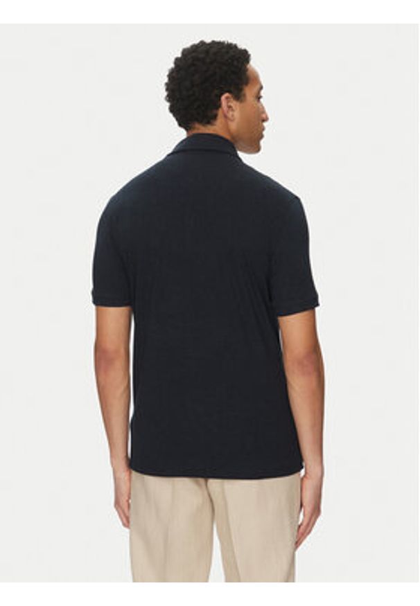Marciano Guess Polo 5GHP01 6315A Granatowy Regular Fit. Typ kołnierza: polo. Kolor: niebieski. Materiał: wiskoza