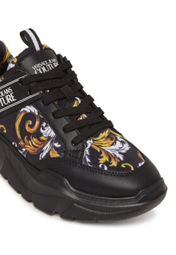 Versace Jeans Couture Sneakersy 78YA3SC2 Czarny. Kolor: czarny. Materiał: skóra