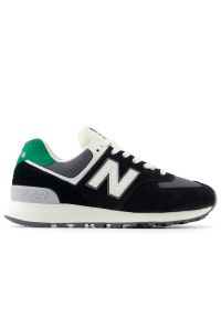 Buty New Balance WL574YA1 - czarne. Kolor: czarny. Materiał: syntetyk, skóra, materiał, zamsz, guma. Szerokość cholewki: normalna. Model: New Balance 574 #1