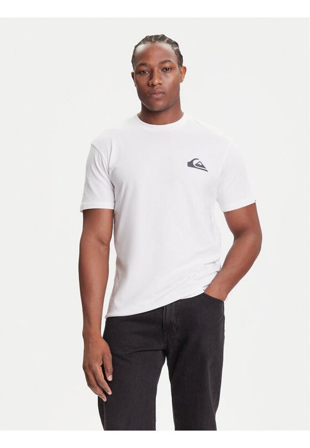 Quiksilver T-Shirt EQYZT08181 Biały Regular Fit. Kolor: biały. Materiał: bawełna