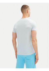 Karl Lagerfeld - KARL LAGERFELD T-Shirt 755073 552251 Błękitny Regular Fit. Typ kołnierza: dekolt w karo. Kolor: niebieski. Materiał: bawełna #3