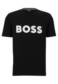 BOSS - Boss T-Shirt 50486200 Czarny Regular Fit. Kolor: czarny. Materiał: bawełna #4