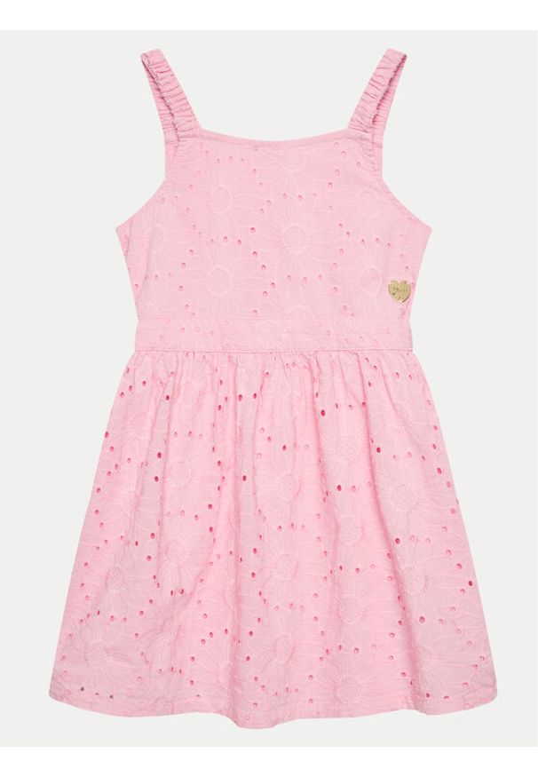 Guess Sukienka elegancka J4GK22 WG5N0 Różowy Regular Fit. Kolor: różowy. Materiał: bawełna. Styl: elegancki