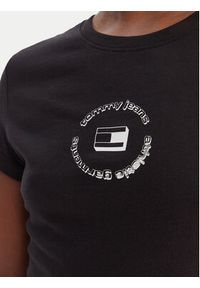 Tommy Jeans T-Shirt DW0DW22273 Czarny Slim Fit. Kolor: czarny. Materiał: bawełna #3
