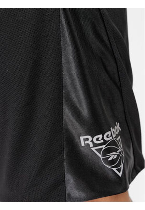 Reebok Szorty sportowe Basketball II0671 Czarny Regular Fit. Kolor: czarny. Materiał: syntetyk. Styl: sportowy