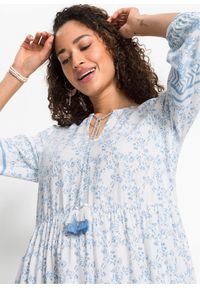 bonprix - Długa sukienka z lejącej wiskozy. Kolor: biały. Materiał: wiskoza. Sezon: lato. Długość: maxi #2