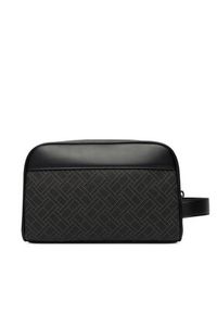 TOMMY HILFIGER - Tommy Hilfiger Kosmetyczka Th Flag Monogram Washbag AM0AM14298 Czarny. Kolor: czarny. Materiał: skóra #4