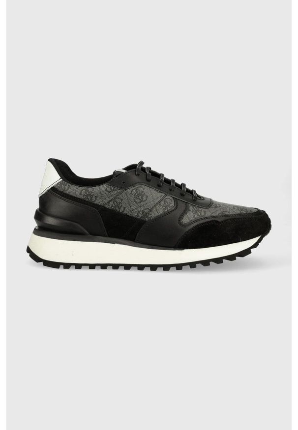 Guess sneakersy Varese kolor czarny. Nosek buta: okrągły. Zapięcie: sznurówki. Kolor: czarny. Materiał: guma