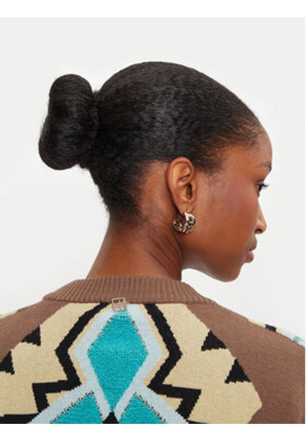 Fracomina Kardigan FJ24WT8001K468F8 Brązowy Regular Fit. Kolor: brązowy. Materiał: wiskoza, syntetyk