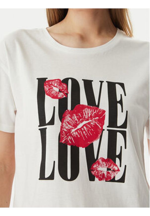 Morgan T-Shirt 261-DOVE Biały Regular Fit. Kolor: biały. Materiał: bawełna