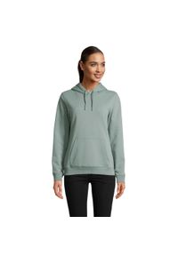 SOL'S - Bluza damska z kapturem Sol's Nicholas. Typ kołnierza: kaptur. Kolor: zielony. Materiał: dresówka #1