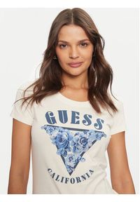 Guess T-Shirt W4BI19 J1314 Écru Slim Fit. Materiał: bawełna #4