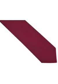 Adam Collection - Bordowy krawat męski, strukturalny materiał D309. Kolor: czerwony. Materiał: materiał. Wzór: gładki #1