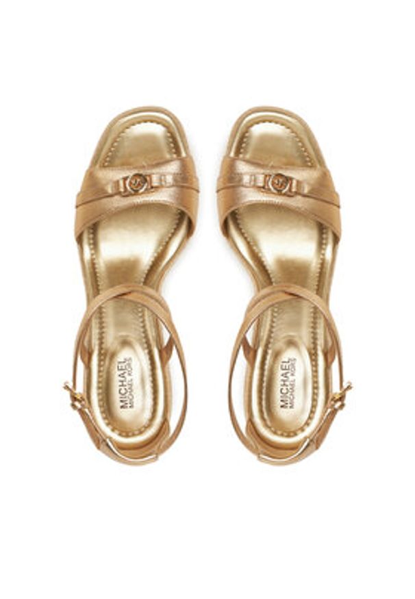 MICHAEL Michael Kors Espadryle Mandy Wedge 40R5MAMS2M Złoty. Kolor: złoty. Materiał: skóra
