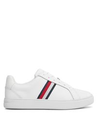 TOMMY HILFIGER - Tommy Hilfiger Sneakersy Essential Court Sneaker Stripes FW0FW07779 Biały. Kolor: biały
