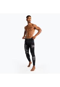 VENUM - Venum Legginsy Gladiator 5.0 Czarno-srebrne. Kolor: czarny. Sport: fitness